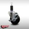 Service Caster 3.5'' SS Soft Rubber Swivel 1-1/4'' Expanding Stem Caster with Brake SCC-SSEX20S3514-SRS-TLB-114 - alternate 2